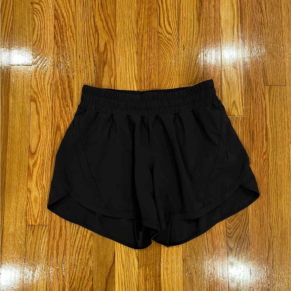Lululemon Track That High-Rise Lined Short 5” in Black